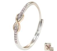 Chic Infinity Ring,Lucky 8-Character Infinite Loop Design,Best Friend Friendship Gift for Women,Daily & Party Wear (Pink)