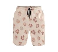Chic Leopard Blush Pink - Traje de baño para hombre, secado rápido, estampado completo, forro de malla transpirable ligero, Elegante leopardo rosa rubor, Large