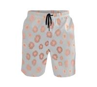 Chic Leopard Pink - Traje de baño para hombre, secado rápido, estampado completo, forro de malla transpirable ligero, Elegante leopardo rosa, X-Large