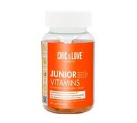 CHIC & LOVE | Gominolas para Niños | Junior Vitamins | Vitaminas D, B12 y B6 | SIN Gluten, SIN Lactosa, Sin Azúcar | Vegano | Sabor Naranja | 60 Gominolas | 1 mes