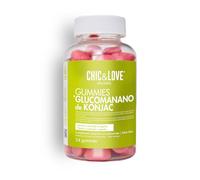 CHIC & LOVE | Gominolas Saciantes para Mujer | Sensación de Saciedad | SIN Gluten, SIN Lactosa, SIN Azúcar | Sabor Fresa | 54 Gominolas | Recomendable 4 al Día