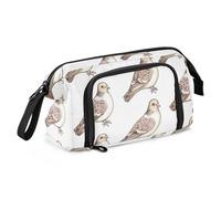 Chic Mourning Dove Birds - Estuche para lápices de gran capacidad, con cremallera y asa, para adultos, para profesores, suministros escolares