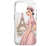 Chic Parisino Lady Torre Eiffel París Francia Vintage Mujeres Carcasa para iPhone 16 Pro