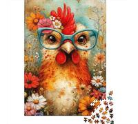 Chic poulet Avec Des verres Set De 1000 Piezas Papel Reciclado Puzzle Familiar Fácil Almacenar Ocio En Casa Horas De Entretenimiento Garantizadas 52x38cm/1000pcs