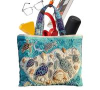 Chic Quilted Tote - Stylish Women Travel Purse, 14 Inch Shoulder Bag with Animal Pattern, Fabric Handbag Pair with Design, Fashion Accessory Style, Gift Supplies for Mother, Grandma, Wife