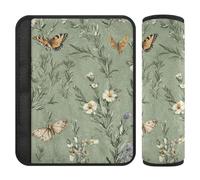 Chic Romero Verde Salvia Salvaje Paquete de 2 fundas para cinturón de seguridad que libera el estrés en tu cuello y hombros para SUV forro para cinturón de seguridad