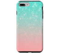 Chic Rosa Turquesa Degradado Glam Luxe Pretty Ombre Carcasa para iPhone 7 Plus/8 Plus