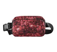 Chic Spark Red - Cangurera impermeable para mujer, bonita riñonera para mujer, color rojo chispa, 8 x 5.3 x 2.3 pulgadas, divertido y lindo, rojo chispa elegante, 8 x 5.3 x 2.3 pulgadas, divertida y