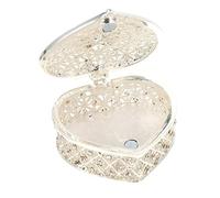 Chic Velvet Jewelry Box Heart-Shape Necklace Case Earring Storage Decor