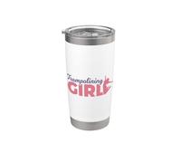 Chica aficionada al trampolín Trampolín Vaso térmico de acero inoxidable de doble pared