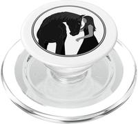 Chica Amante del Caballo Ecuestre Retro Equitación Vintage PopSockets PopGrip para MagSafe