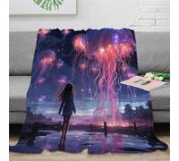Chica Anime Manta De Medusa,Manta De Sofá Suave,Manta De Cama para Todas Las Estaciones,Manta De Franela Mullida para La Cama Y El Sofá 50x60inch(127x152cm)