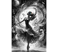 Chica Bailando música Puzle de 4000 Piezas 141x87 cm - Rompecabezas DIY Pintura, Entretenimiento Creativo Adultos Mayores de 14 años Decoración del Hogar