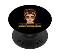 Chica Bandera Deutschland con Gafas de Sol Pop Art PopSockets PopGrip Adhesivo