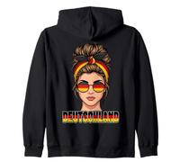Chica Bandera Deutschland con Gafas de Sol Pop Art Sudadera con Capucha