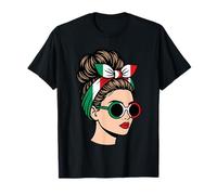 Chica Bandera Italiana Tres Cuartos Pop Art Camiseta