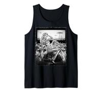 Chica Caliente en Camiseta para Hombre Blonde Bombshell Atomic Pinup BW Camiseta sin Mangas