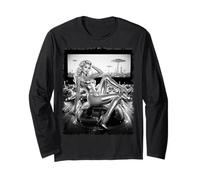 Chica Caliente en Camiseta para Hombre Blonde Bombshell Atomic Pinup BW Manga Larga