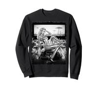 Chica Caliente en Camiseta para Hombre Blonde Bombshell Atomic Pinup BW Sudadera