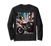 Chica Caliente en Camiseta para Hombre - Chica Sexy en Moto - SBE Manga Larga