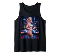 Chica Caliente en Camiseta para Hombre - Retrofuturista Pinup Girl #3 Camiseta sin Mangas