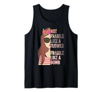 Chica Camisa diseño frágil como una Bomba Camiseta sin Mangas