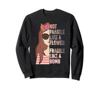 Chica Camisa diseño frágil como una Bomba Sudadera