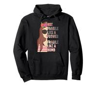 Chica Camisa diseño frágil como una Bomba Sudadera con Capucha
