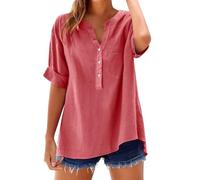 Chica Camisetas Chicas Verano Blusas Negras Fiesta Camisolas Mujer Camiseta Blanca Algodón Rayas Y Blancas Vestir Tallas Grandes Manga Corta Casual Fucsia Ganchillo Camisa