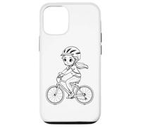 Chica ciclista Dibujo de una línea Ciclista para niñas Carcasa para iPhone 12/12 Pro