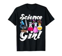 Chica Científica Química Bióloga Laboratorio Biología Camiseta