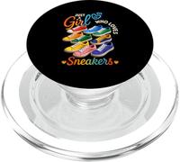 Chica Colorida de Head Street Style a la Que le encantan Las Zapatillas PopSockets PopGrip para MagSafe