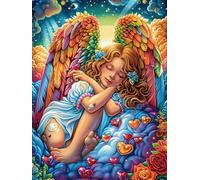 Chica con alas de ángel en el jardín Florido Rompecabezas 1000 Piezas Cartón para Niños Mayores 14 Años Tiempo Libre Actividad Antiestrés Más Vendido Detalle Único Original 1000 PCS