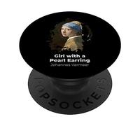 Chica con un Pendiente de Perla Grunge PopSockets PopGrip Adhesivo