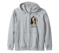 Chica con un Pendiente de Perla Grunge Sudadera con Capucha