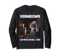 Chica con un Pendiente de Perla Latte Helado de Johannes Vermeer Manga Larga