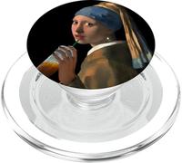 Chica con un Pendiente de Perla Latte Helado de Johannes Vermeer PopSockets PopGrip para MagSafe