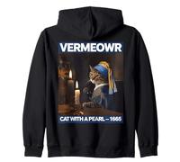 Chica con un Pendiente de Perla Latte Helado de Johannes Vermeer Sudadera con Capucha