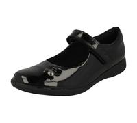 Chica Cuero Escuela Zapatos Clarks Pokémon Colección Gancho Y Bucle Tira Grabado