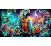 Chica de Anime Junto a una vidriera Puzzle de 1000 Piezas de Papel Reciclado - Idea Actividad para casa Estimulante para Adultos 38x26/1000pcs