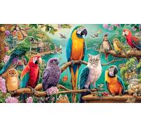 Chica de Anime Junto a una vidriera Puzzle de 1000 Piezas para niños y Adultos - Juego Familiar Divertido Papel Reciclado Regalo 38x52/1000pcs