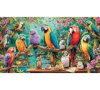 Chica de Anime Junto a una vidriera Puzzle de 1000 Piezas - Regalo Divertido Idea Decoración de Pared para Adultos 38x26/1000pcs