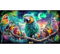 Chica de Anime Junto a una vidriera Puzzle de 1000 Piezas - Regalo Divertido Idea Decoración de Pared para Adultos 38x26/1000pcs