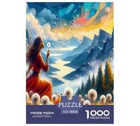 Chica de Diente de león Puzzle 1000 Piezas, Moderno DIY,Entretenimiento Creativo Clásicos para Adultos Y Niños A Partir De 12 Años Imposible Rompecabezas - Decoración del Hogar 38x26cm/1000pcs