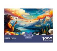 Chica de Diente de león Puzzle De 1000 Piezas, Juego Educativo, Desafío, Clásicos para Adultos Y Niños A Partir De 12 Años Un Rompecabezas Desafiante - Decoración del Hogar 38x26cm/1000pcs
