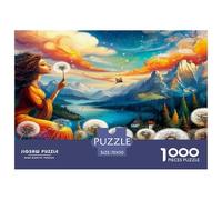 Chica de Diente de león Puzzle De 1000 Piezas, Moderno DIY,Entretenimiento Creativo para Adultos Y Niños Mayores De 12 Años Imposible Rompecabezas - Decoración del Hogar 70x50cm/1000pcs