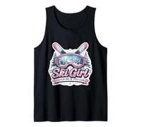 Chica De Esquí Atrápame Si Puedes Esquiar Mujer Esquiando Amante Lindo Camiseta sin Mangas