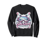Chica De Esquí Atrápame Si Puedes Esquiar Mujer Esquiando Amante Lindo Sudadera