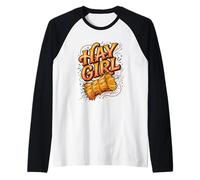 Chica De Heno Agricultura Mujeres Granjero Chica De Campo Vida De Camiseta Manga Raglan
