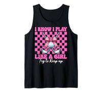 Chica de hockey callejero Sé que juego como una chica Camiseta sin Mangas